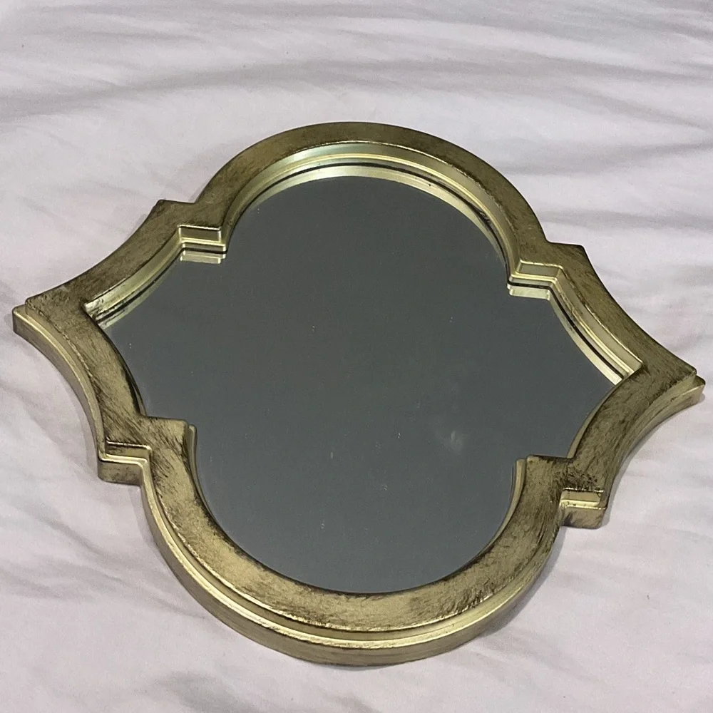 Elegant Gold Wall Mirror plastic